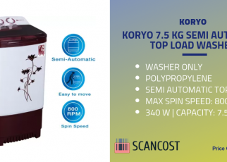 Koryo 7.5kg semi automatic top load