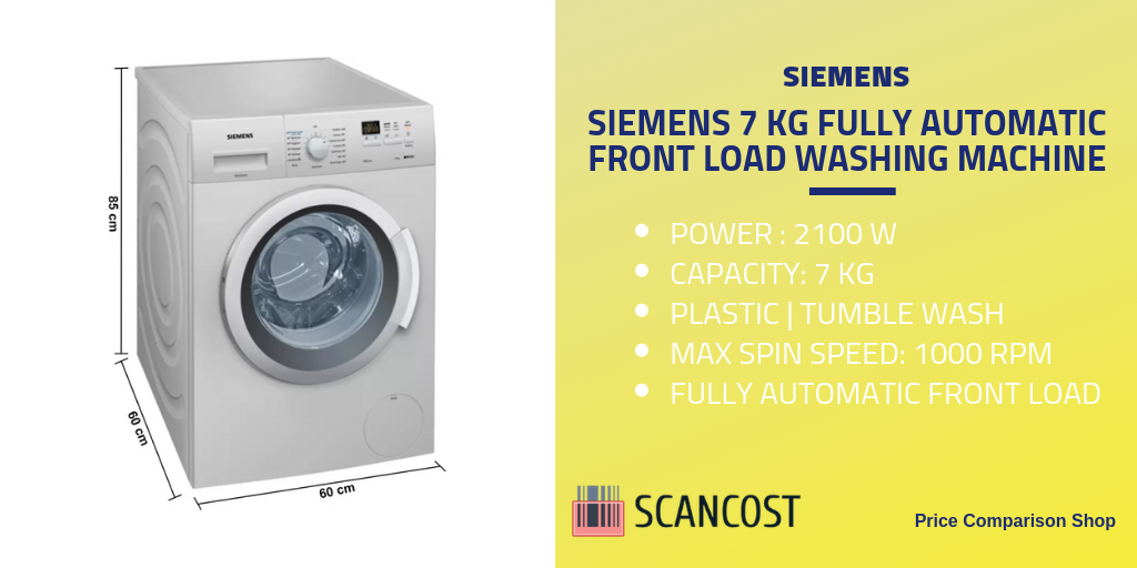 Siemens 7 kg Fully Automatic Front Load Washing Machine Specs And